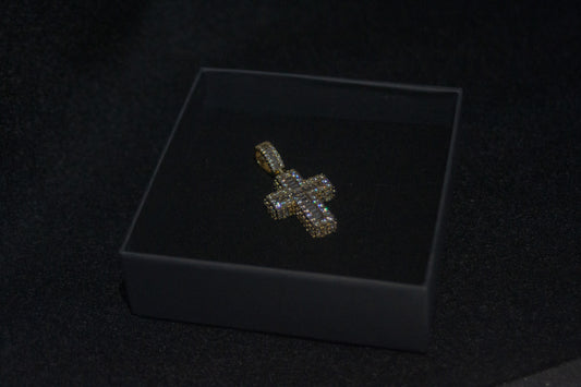 ICE CROSS PENDANT – Gold
