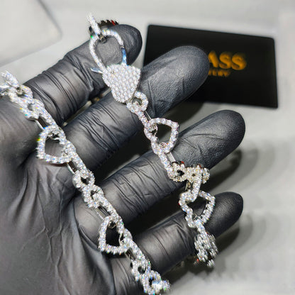 HEART LINK CHAIN – Silver