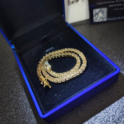MOISSANITE　TENNIS BRACELET /  GOLD　3mm