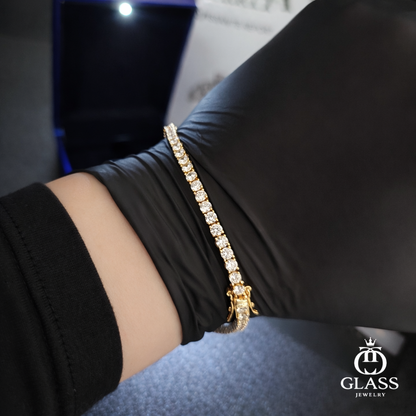 MOISSANITE　TENNIS BRACELET /  GOLD　3mm