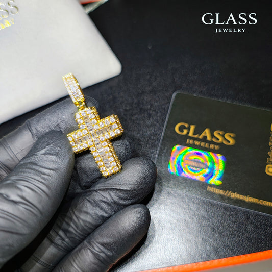 ICE CROSS PENDANT – Gold