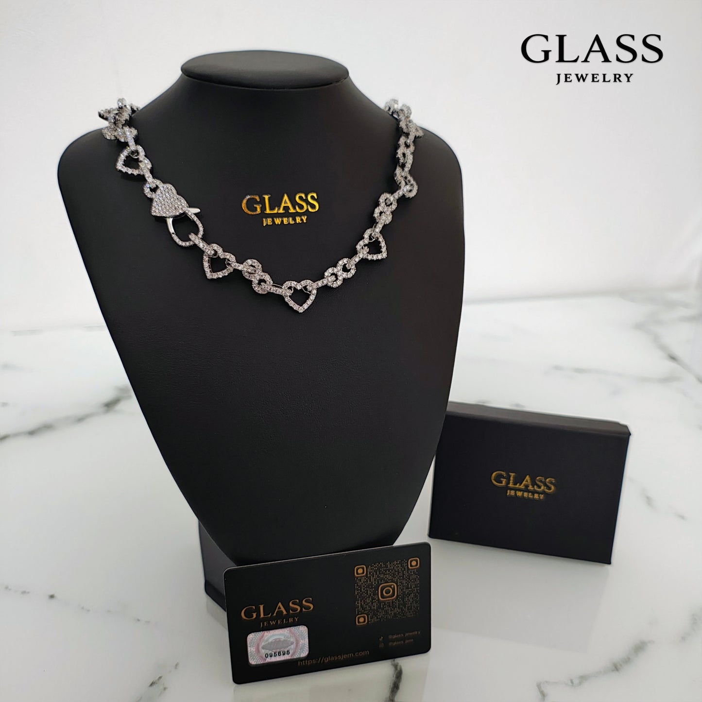 HEART LINK CHAIN – Silver