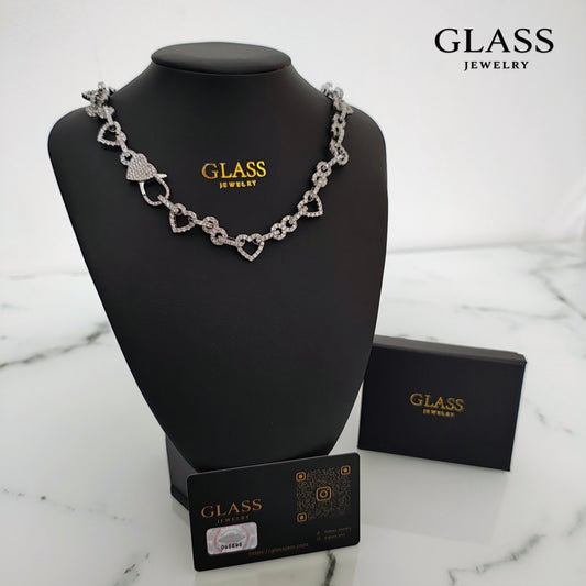 HEART LINK CHAIN – Silver