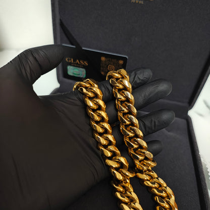 GLASS ROYAL CUBAN 17mm GOLD