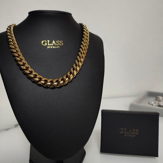 GLASS ROYAL CUBAN 12mm GOLD