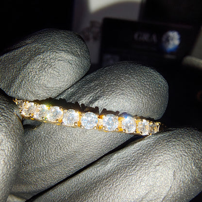 MOISSANITE　TENNIS BRACELET /  GOLD　3mm