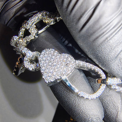 HEART LINK CHAIN – Silver