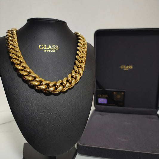 GLASS ROYAL CUBAN 17mm GOLD