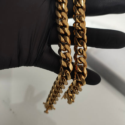 GLASS ROYAL CUBAN 12mm GOLD